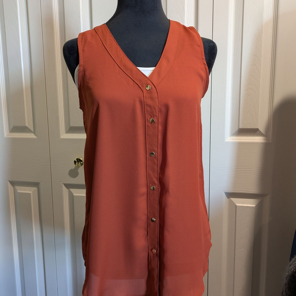 Maurices Sleeveless Blouse - Burnt Orange